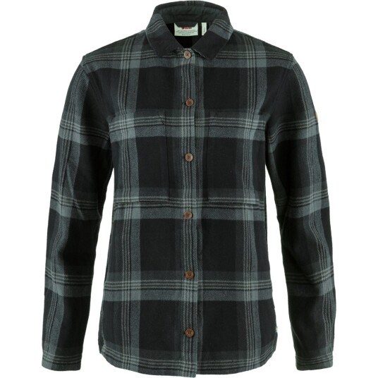Fjellreven Singi Flannel Overshirt W Black-iron Grey L
