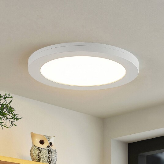 Prios LED-taklampe Aureka sett med 2 stk sensor Ø 23 cm hvit