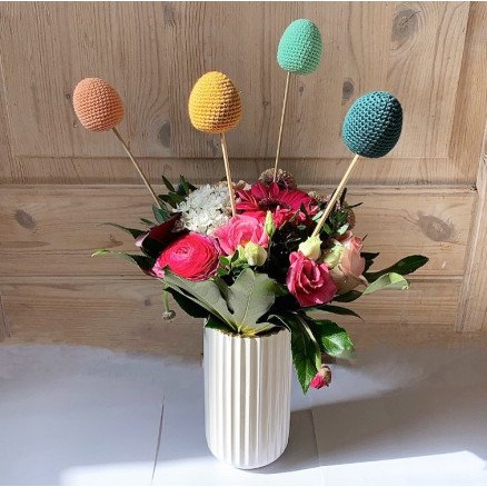 Påskeegg av Rito Krea Påskeegg Hekleoppskrift 4,5 cm ca 20 stk Påskeegg av Rito Krea Påskeegg Hekleoppskrift 4,5 cm ca 20 stk