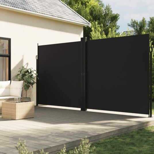 Uttrekkbar sidemarkise 200x600 cm svart 4004654 Uttrekkbar sidemarkise 200x600 cm svart 4004654