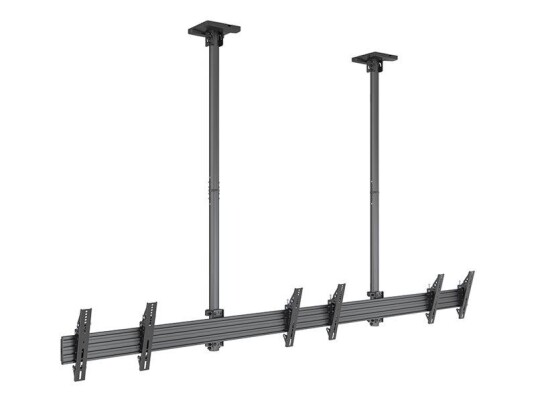 Multibrackets M Pro Series MBC3X1U monteringssett - enkeltside - for 3 LCD-skjermer - 3 m length, tilt arms - svart