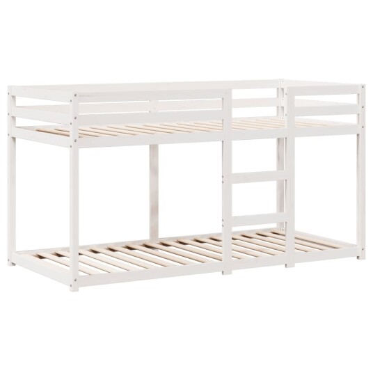 Køyeseng med tak hvit 90x200 cm heltre furu