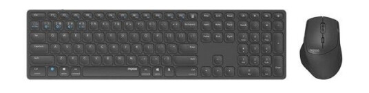 Rapoo 9800M Trådløst Tastatur og Mussett - Nordisk Layout, Svart Rapoo 9800M Trådløst Tastatur og Mussett - Nordisk Layout, Svart