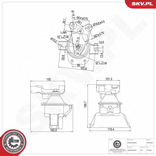 ESEN SKV 75SKV456 Motorfeste