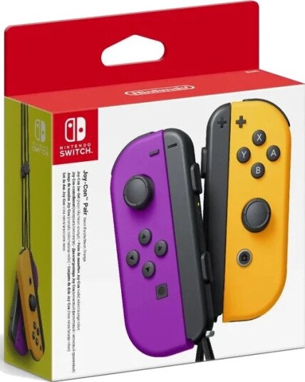 Nintendo Switch Joy-Con Kontrollerpar Neonlilla/Neonoransje