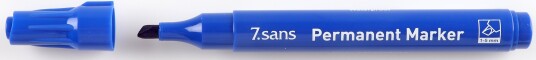 Merkepenn 7sans perm 1-5mm blå skråspiss Merkepenn 7sans perm 1-5mm blå skråspiss