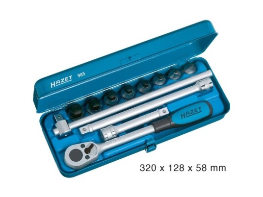Hazet Topnøglesæt Metrisk 1/2 (12,5 Mm) 12 Dele 985 Hazet Topnøglesæt Metrisk 1/2 (12,5 Mm) 12 Dele 985