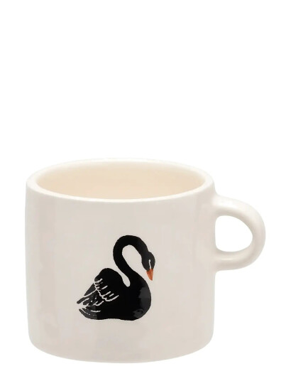 Anna + Nina Black Swan Mug - Cream - 355 ML