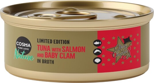Cosma Nature Christmas Edition Våtfôr Tunfisk Laks & Babymusling