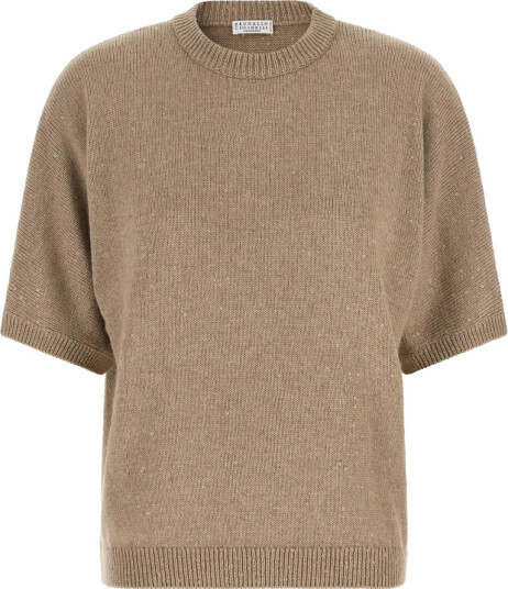 Brunello Cucinelli Dame Strikkevarer Beige XS,