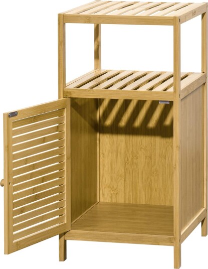 Baderomsskap Bamboo Natural med tippesikring 33x35,5x67cm
