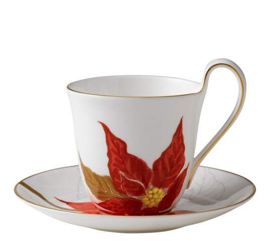 Royal Copenhagen Flora kopp med skål poinsettia 27 cl