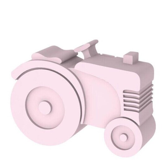 Blafre - Matboks i plast traktor lys rosa