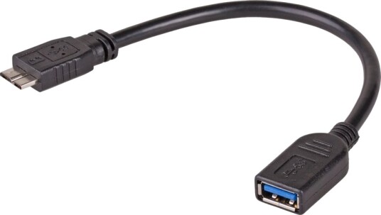 Akyga Ak Ad 30   Usb Adapter   Usb Type A Hunn Til Micro Usb Type B Hann   Usb 3.0   15 Cm   Svart