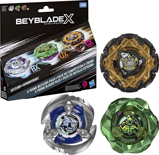 Beyblade X Spinnetopp 3 Stk BX UX & CX Customization Pack