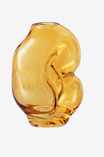 HKliving Gleam glass liten vase Gul