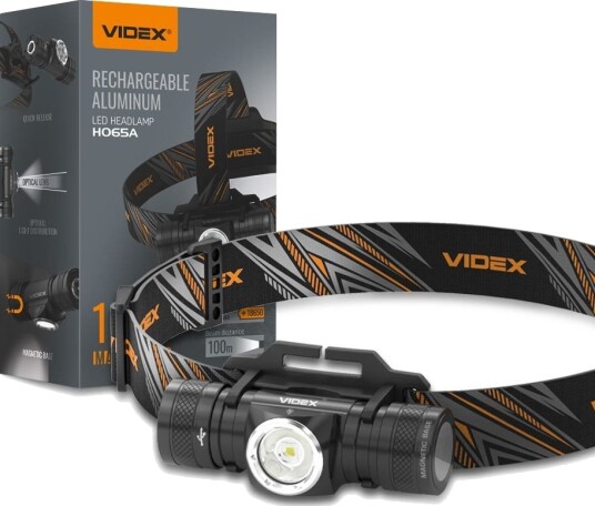 Videx 10W LED Oppladbar hodelykt - 5000K, USB-C, 1200lm - Kulør : Nøytral Videx 10W LED Oppladbar hodelykt - 5000K, USB-C, 1200lm - Kulør : Nøytral
