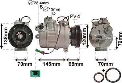 AC-kompressor VAN WEZEL 0300K011