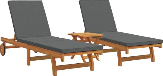 Solstol 2 person 3 pcs Brun Solid akasietre