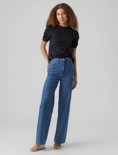 Vero Moda Awkerry 2/4 O Neck Top Noos Black M