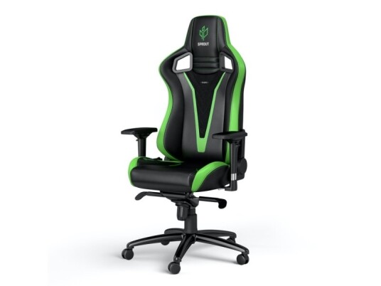 Noblechairs Epic Sprout Edition Polstret Sete Polstret Rygg Sort Grønn Sort Grønn Kunstig Lær Kunstig Lær