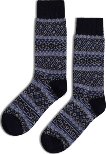 Pantherella Sherborne cashmere sock L blå herre Pantherella Sherborne cashmere sock L blå herre