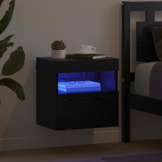 TV Veggskap Svart Eik 40 x 30 x 40 cm Konstruert tre