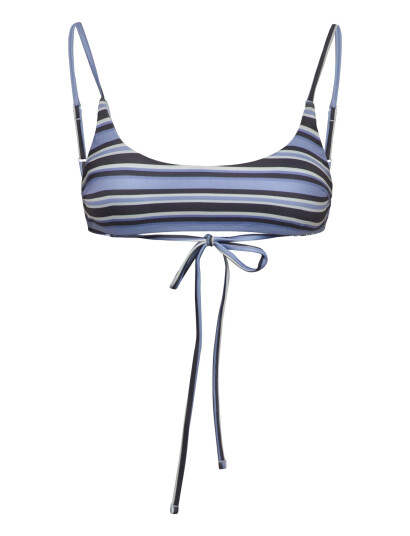 Monki Bikini Tie Top - Blue - S