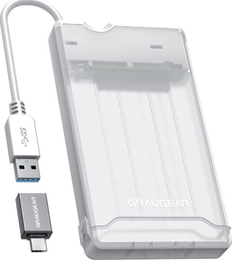 Graugear SSD/HDD Harddiskkabinett USB 3.2 2.5" Hvit