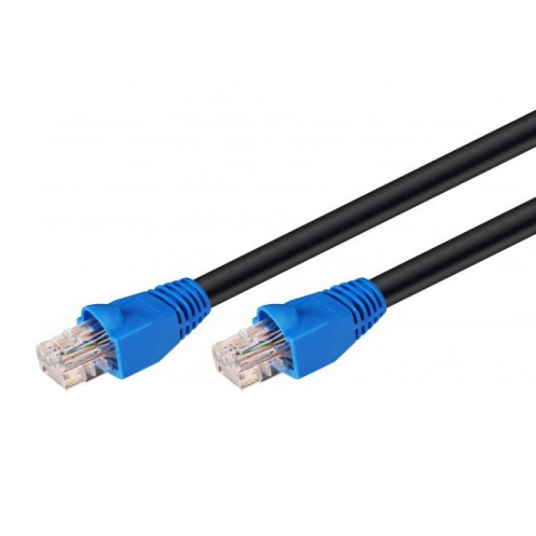 MicroConnect Nettverkskabel Utendørs RJ45 Cat6 U/UTP 0,5m Svart