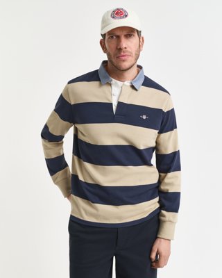 Gant Stripete chambray heavy rugger WOODY BEIGE XL