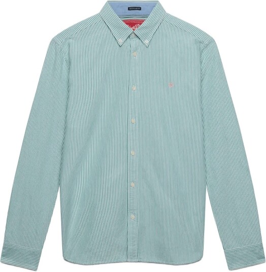 Superdry Preppy Oxford L/S Shirt MINT MINI STRIPE L Superdry Preppy Oxford L/S Shirt MINT MINI STRIPE L