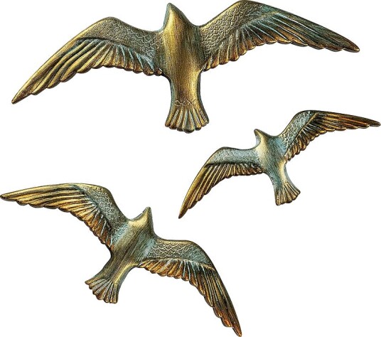 WallityVeggdekor Edith 3 stk.GullPosters bilder & skilt