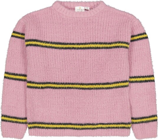 The New Genser Strikk TnDada Pastel Lavender m. Gul The New 3 4 år 98 104 Genser Lilla Rosa