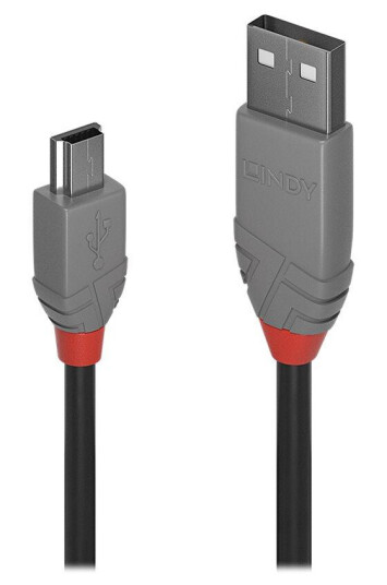 Lindy USB 2.0 Kabel 2 m med Mini-USB B Hankjønn - Aluminiumskjerming, PVC Hylse, 0,48 Gbit/s Lindy USB 2.0 Kabel 2 m med Mini-USB B Hankjønn - Aluminiumskjerming, PVC Hylse, 0,48 Gbit/s