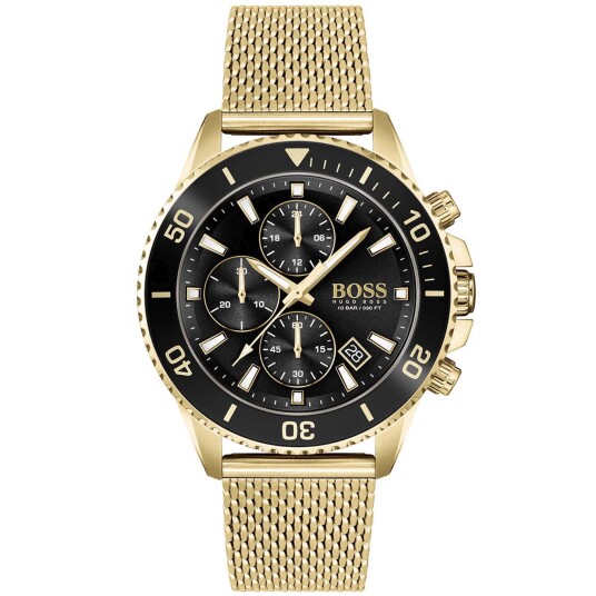 BOSS Admiral 1513906 - Herre - 46 mm - Analog - Kvarts urverk - Mineralglas