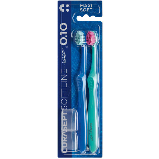 Curasept Softline Tannbørster 2 stk. Maxi Soft 0,10