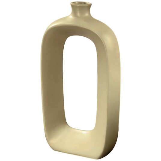 Vase Esila stor; 16.1x6.3x30.2 cm (LxBxH); Sennep; Rektangulær Vase Esila stor; 16.1x6.3x30.2 cm (LxBxH); Sennep; Rektangulær