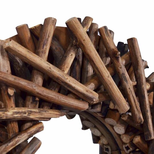 vidaXL Veggspeil 60 cm teak rund vidaXL Veggspeil 60 cm teak rund