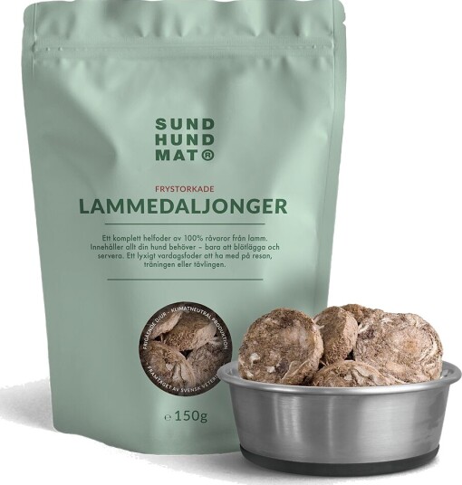Sund Hundmat Frysetørket Lammedaljonger 150 G Sund Hundmat Frysetørket Lammedaljonger 150 G