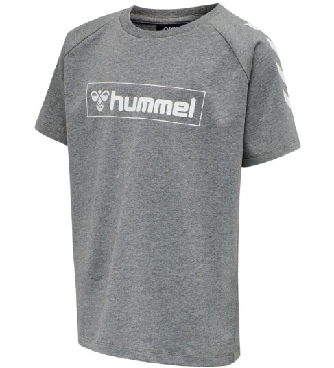 Hummel T skjorte hmlBOX Grå Melert 8 år 128 T skjorte