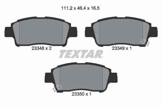 Bremseklosser TEXTAR 2334803 Bremseklosser TEXTAR 2334803