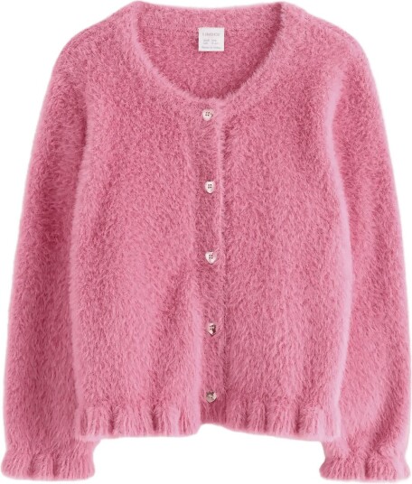 Lindex Cardigan In Feather Yarn PINK 134/140