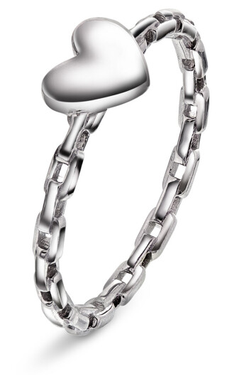 Pan Jewelry Ring i sølv hjerte størrelse Ring i sølv hjerte 50