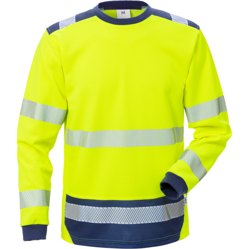 Fristads T-Shirt Långärmad 7724 Thv, Klass 3 Varsel Gul/marinblå 4xl