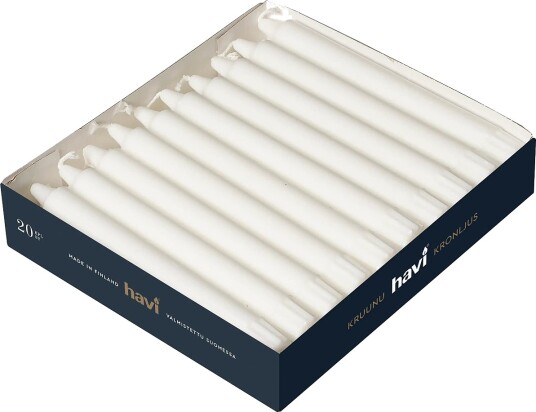 Havi Havi Crown Candle 20Pcs   White   H:20CM