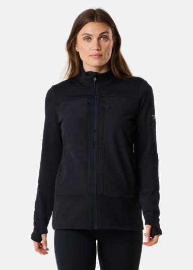 Swedemount Trondheim Wind Mid Layer Full Zip W Black 40 Fleecetrøyer