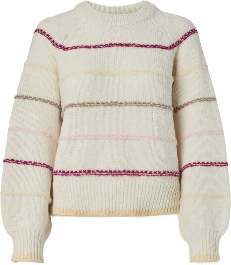 Pieces Pcnelia Ls O Neck Knit Noos Bc   Cream   XS