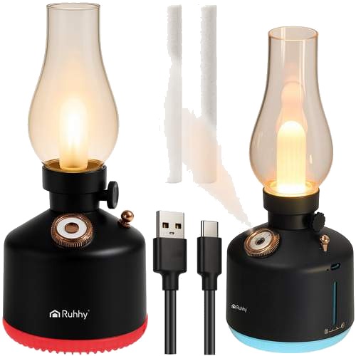 USB luftfukter og nattlys – Retro LED stillegående bærbar USB luftfukter og nattlys – Retro LED stillegående bærbar