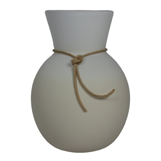 Nybro Crystal Happy vase 23 cm marängvit